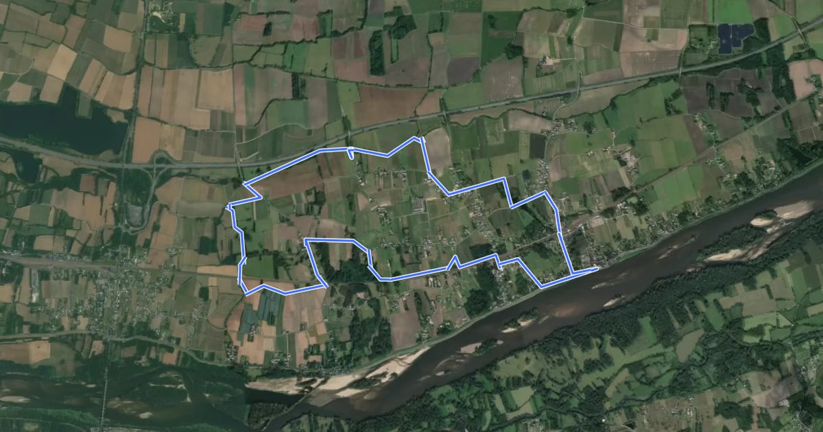 Маршрут De la Loire au Lane - La-Chapelle-sur-Loire на спутниковом снимке