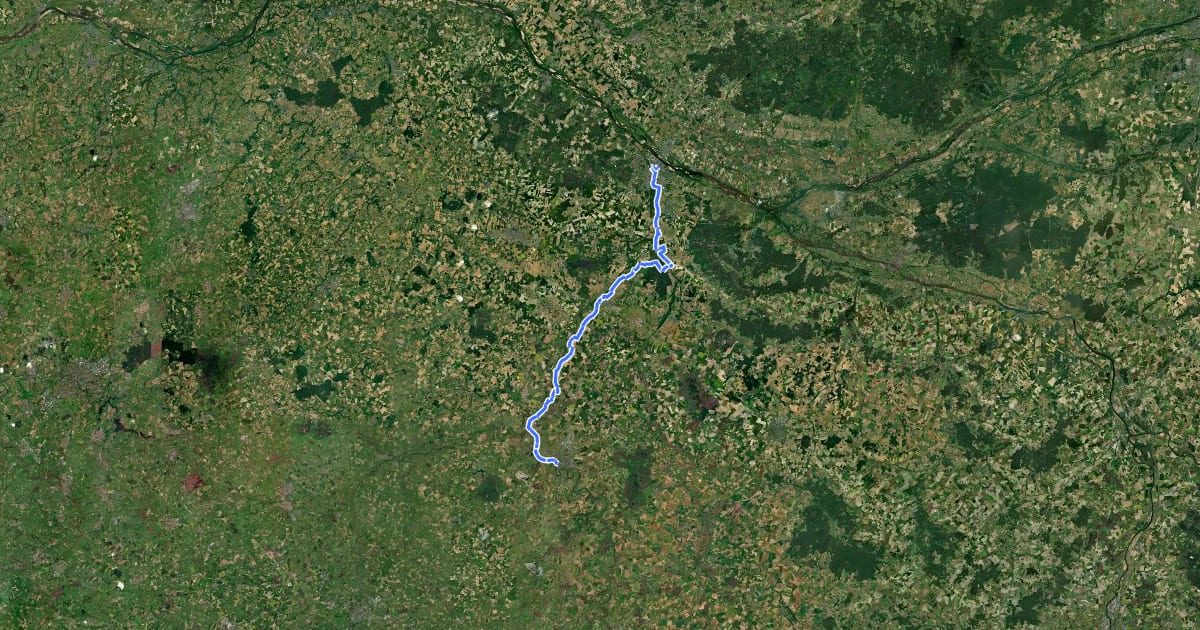 Маршрут De la Manche aux Pyrénées 09, Saumur - Thouars на спутниковом снимке