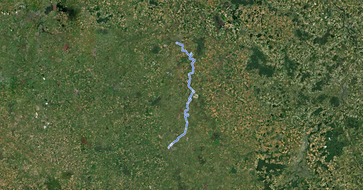 Маршрут De la Manche aux Pyrénées 10, Thouars - Partenay на спутниковом снимке