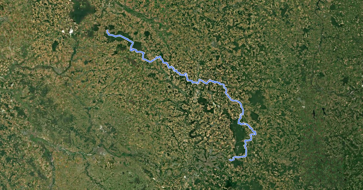 Маршрут De la Manche aux Pyrénées 13, La Villedieu - Touvre на спутниковом снимке