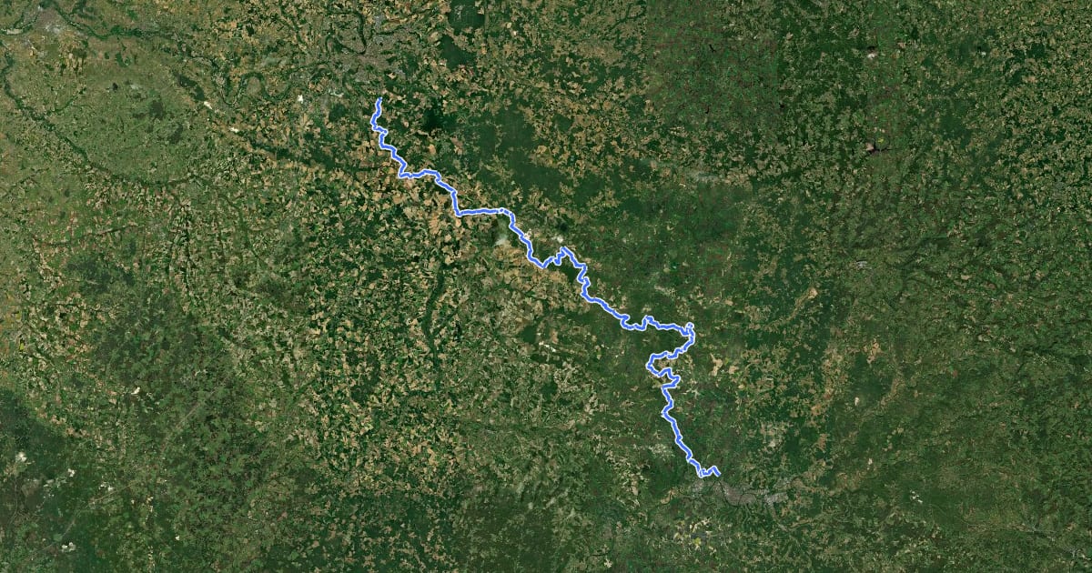 Маршрут De la Manche aux Pyrénées 15, Puymoyen - Champcevinel на спутниковом снимке