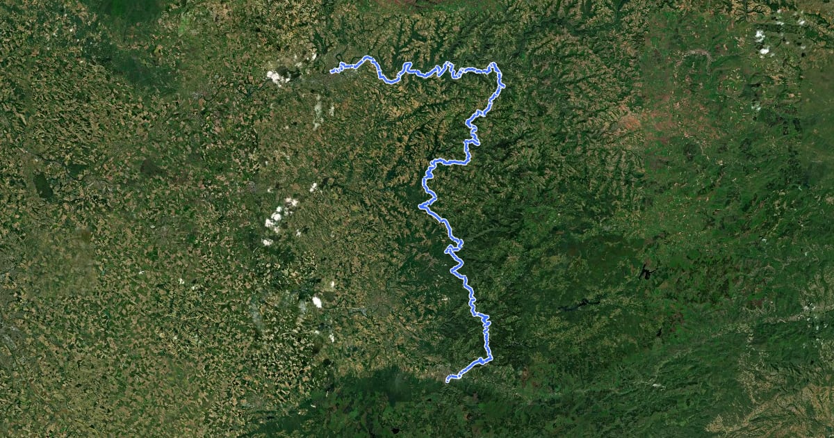 Маршрут De la Manche aux Pyrénées 20, Albi - Mazamet на спутниковом снимке