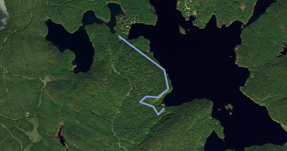 Маршрут De la Montagne de la Tour на спутниковом снимке