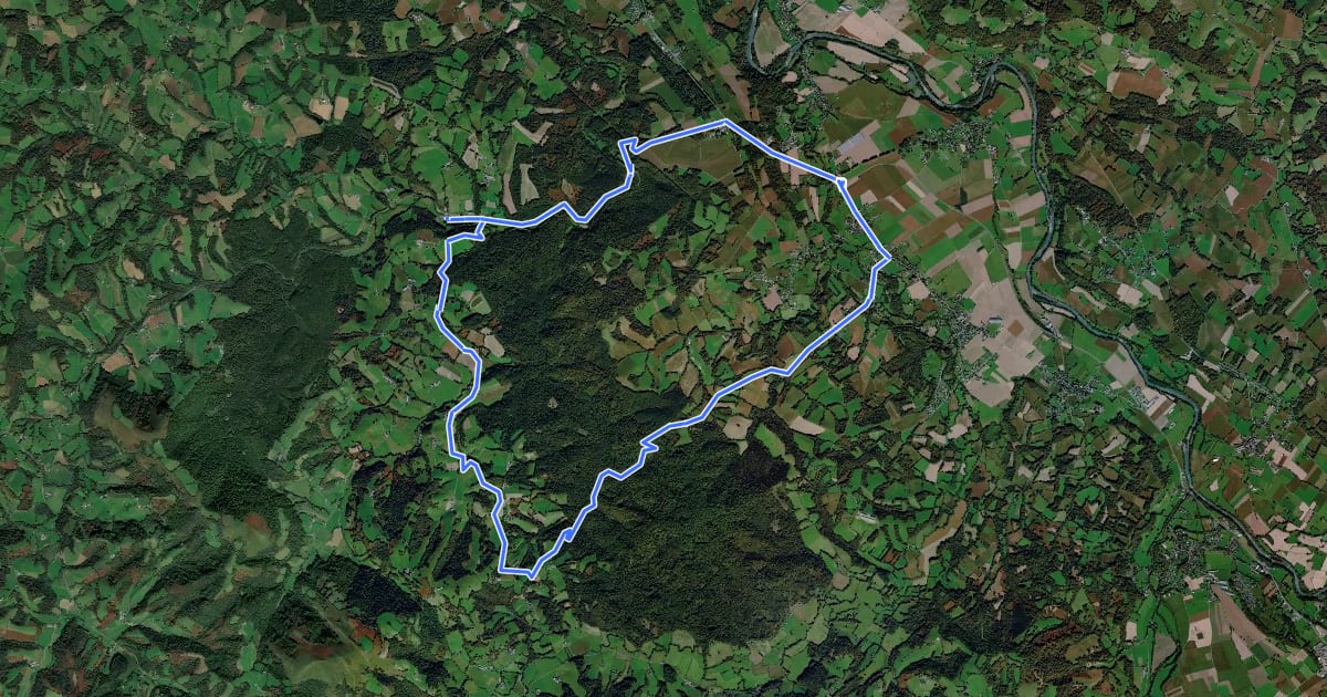 Маршрут De la vallée de Josbaig à Barcus на спутниковом снимке