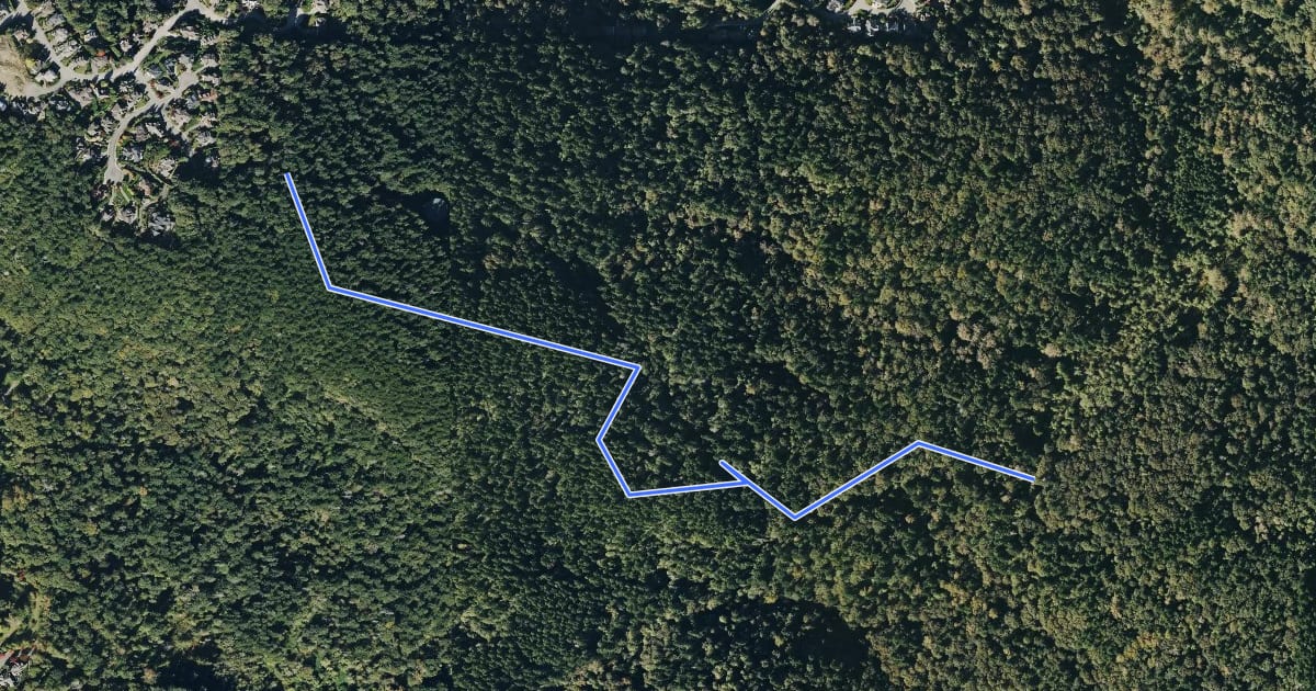Маршрут De Leo Wall Trail на спутниковом снимке