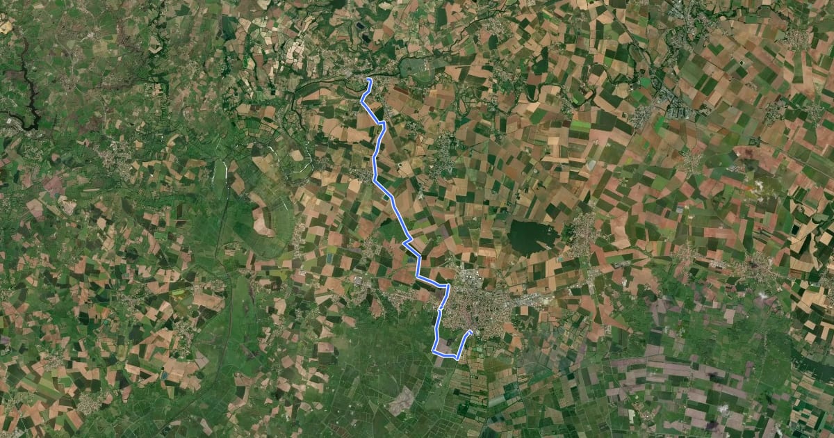 Маршрут De Mareuil-sur-Lay à Luçon на спутниковом снимке