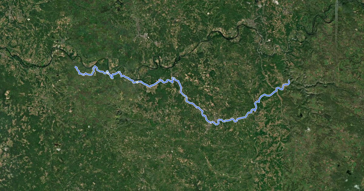 Маршрут De Rocamadour aux Eyzies-de-Tayac-Sireuil на спутниковом снимке