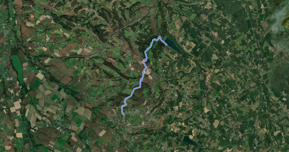 Маршрут De Sauvagnon au Lac Balaing на спутниковом снимке