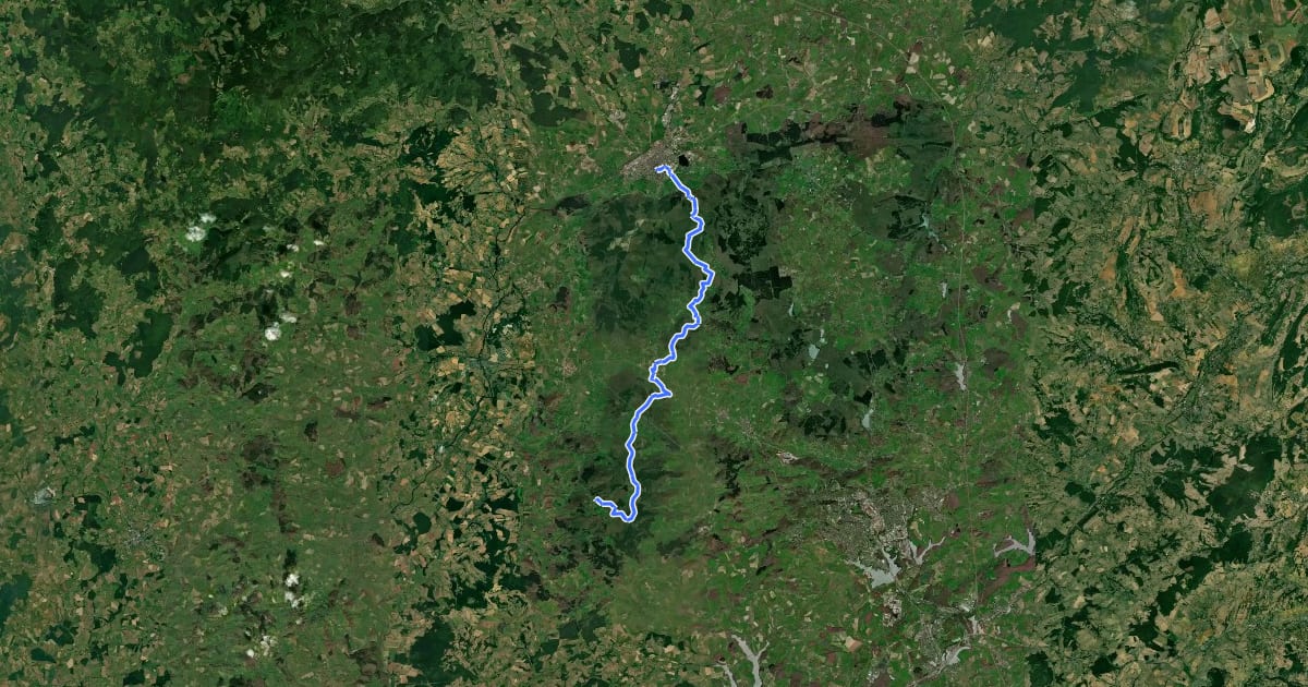 Маршрут De Signal d'Uchon à Autun на спутниковом снимке
