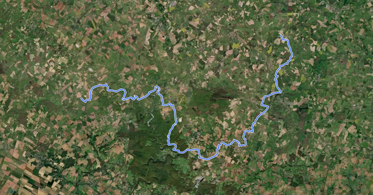 Маршрут De St-Cyr-des-Gâts à La Chapelle-aux-Lys на спутниковом снимке