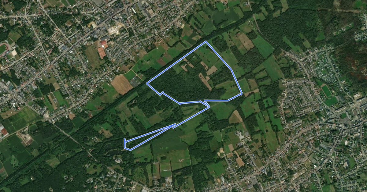 Маршрут de Theuxwandeling на спутниковом снимке