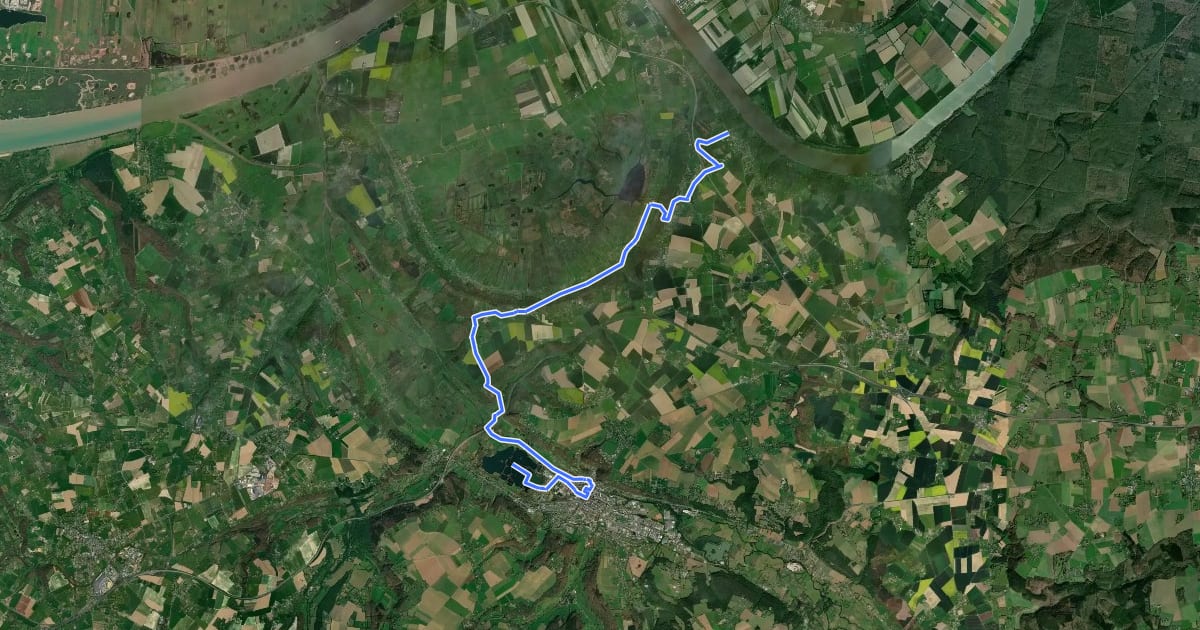Маршрут De Trouville à Pont-Audemer на спутниковом снимке