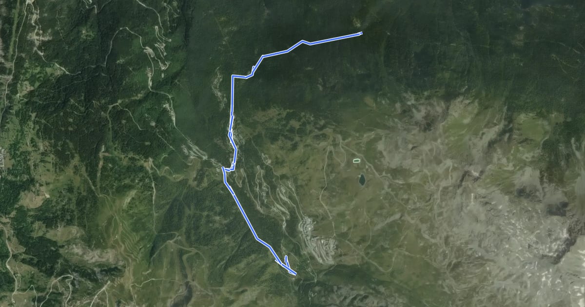 Маршрут De Valmeinier au Prec par la piste du Château на спутниковом снимке