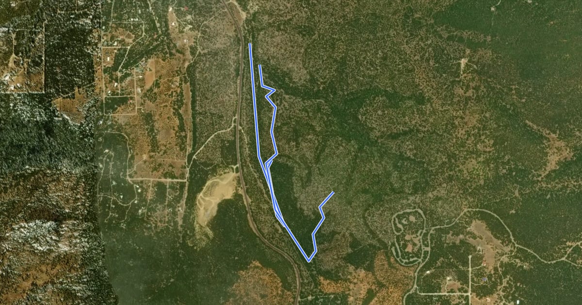 Маршрут Deadman Trail на спутниковом снимке