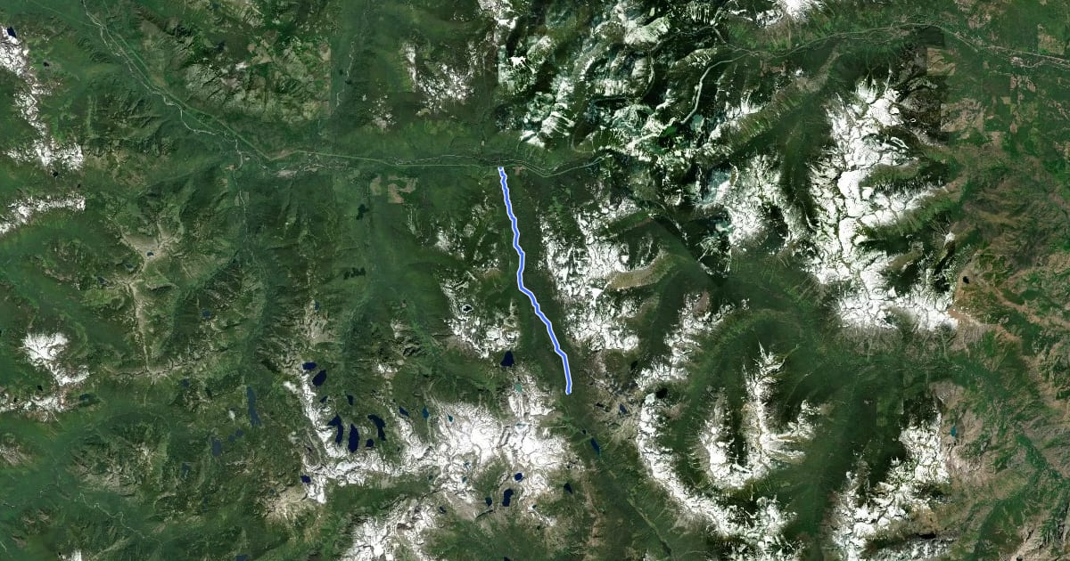 Маршрут Deception Creek Trail на спутниковом снимке