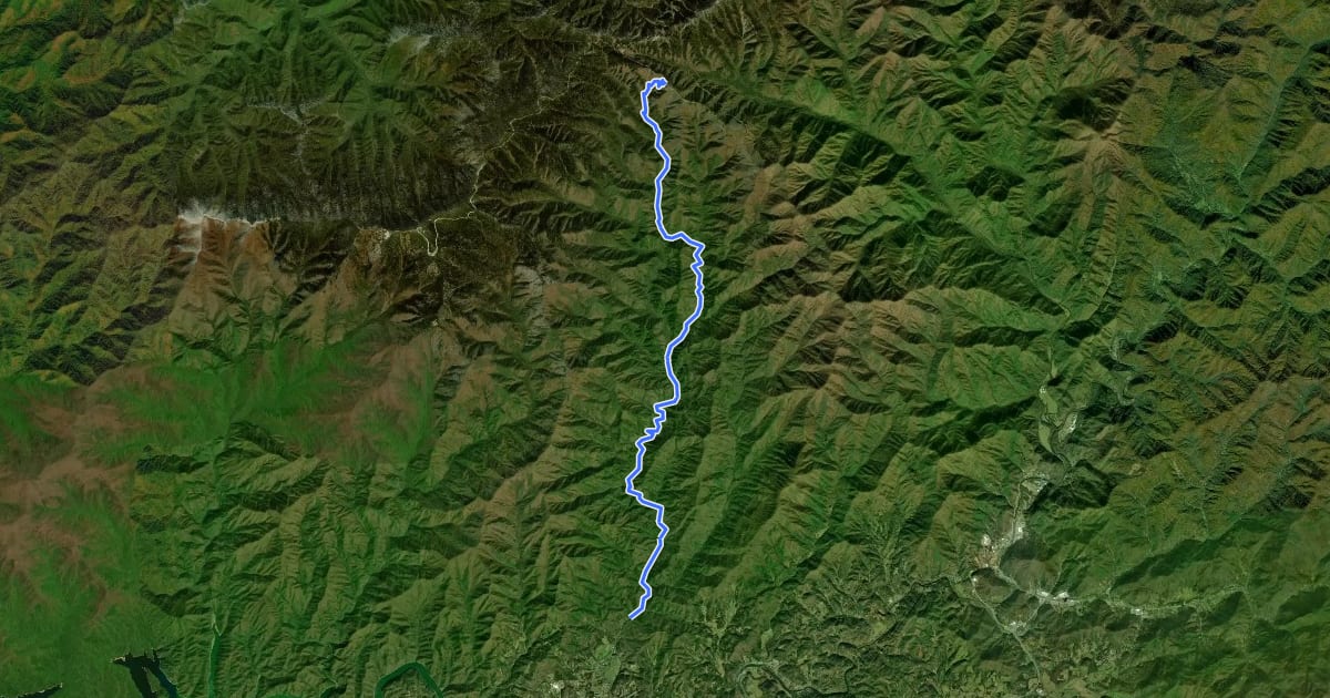 Маршрут Deep Creek Trail на спутниковом снимке
