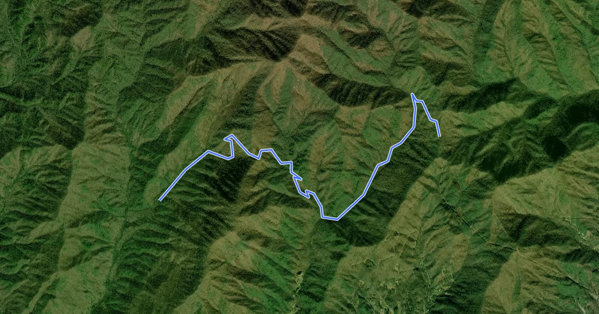 Маршрут Deep Low Gap Trail на спутниковом снимке