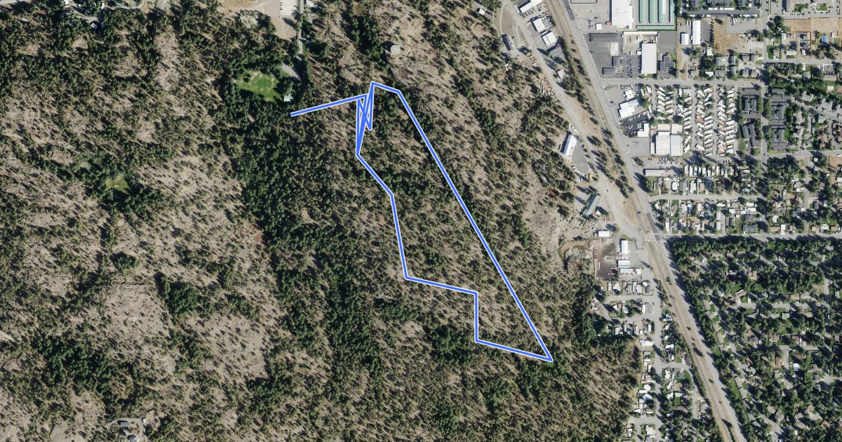 Маршрут Deep Ravine Loop Trail на спутниковом снимке
