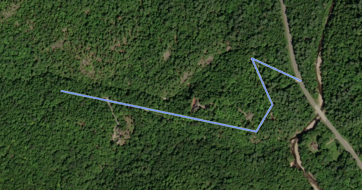 Маршрут Deer Brook High-Water Route на спутниковом снимке