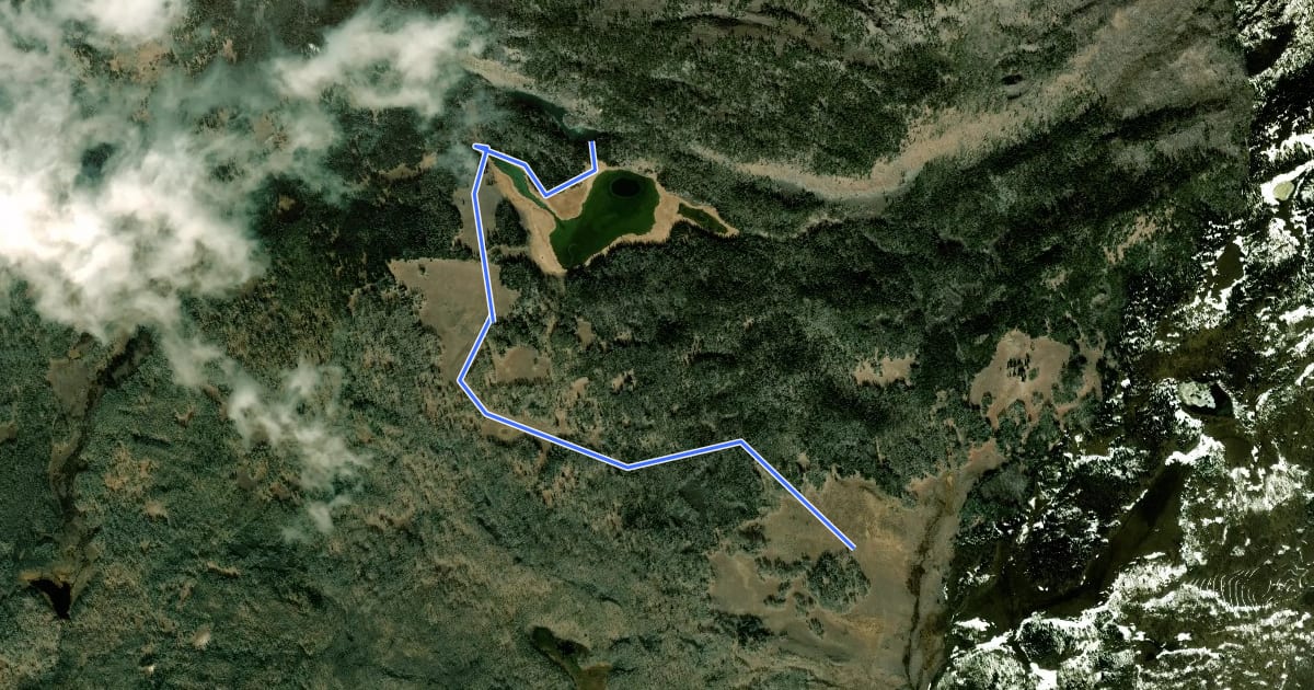 Маршрут Deer Creek Lake Trail на спутниковом снимке