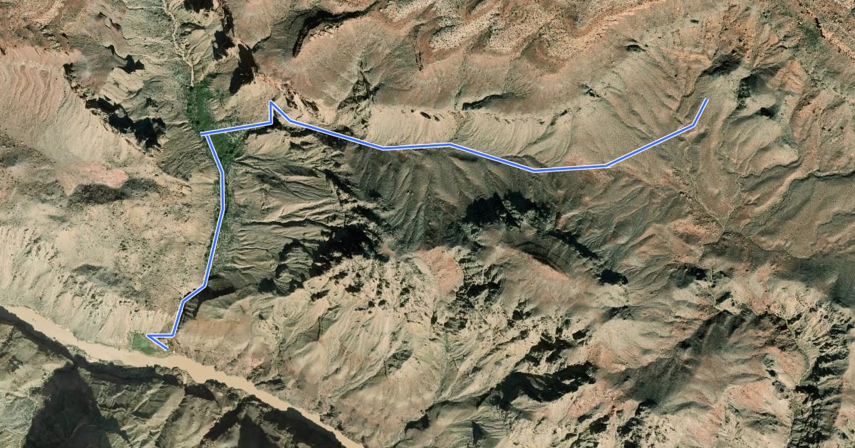 Маршрут Deer Creek Trail на спутниковом снимке
