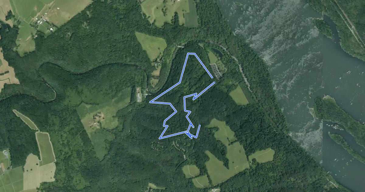 Маршрут Deer Creek Trail (green) на спутниковом снимке