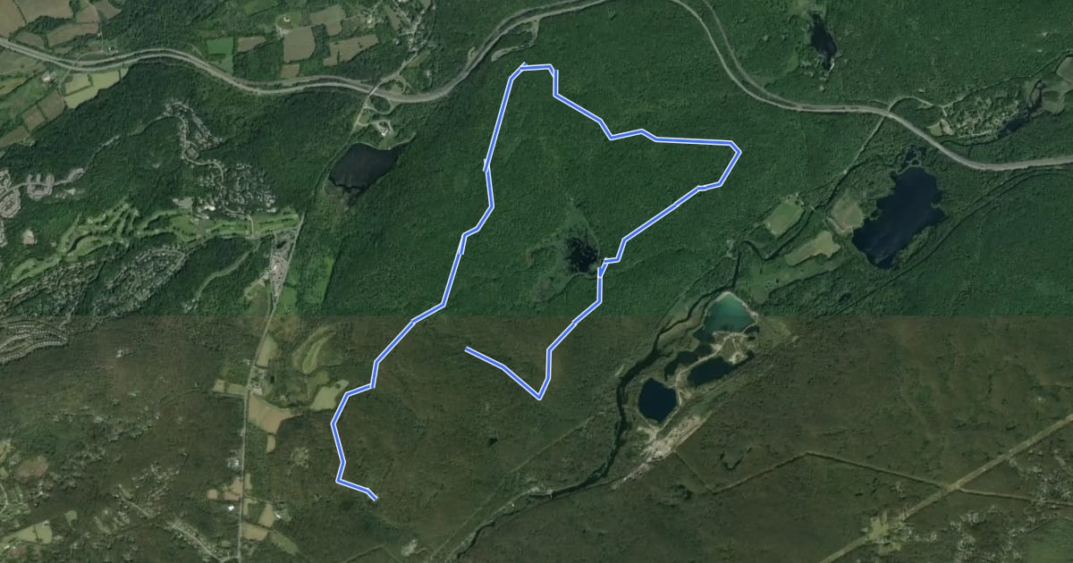Маршрут Deer Path Trail на спутниковом снимке