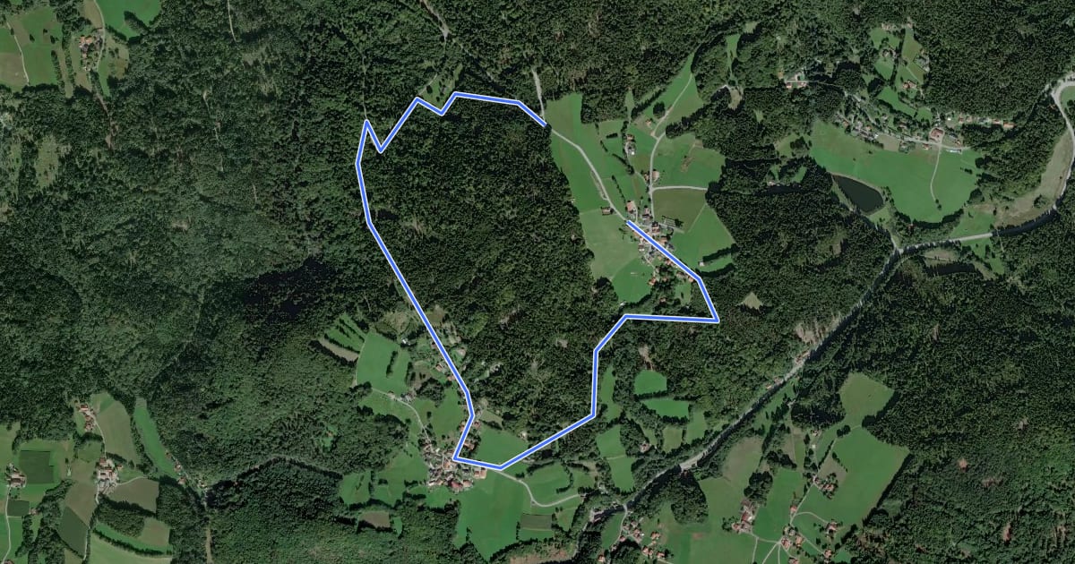 Маршрут Deggendorf Rundwanderweg Nr.6 на спутниковом снимке