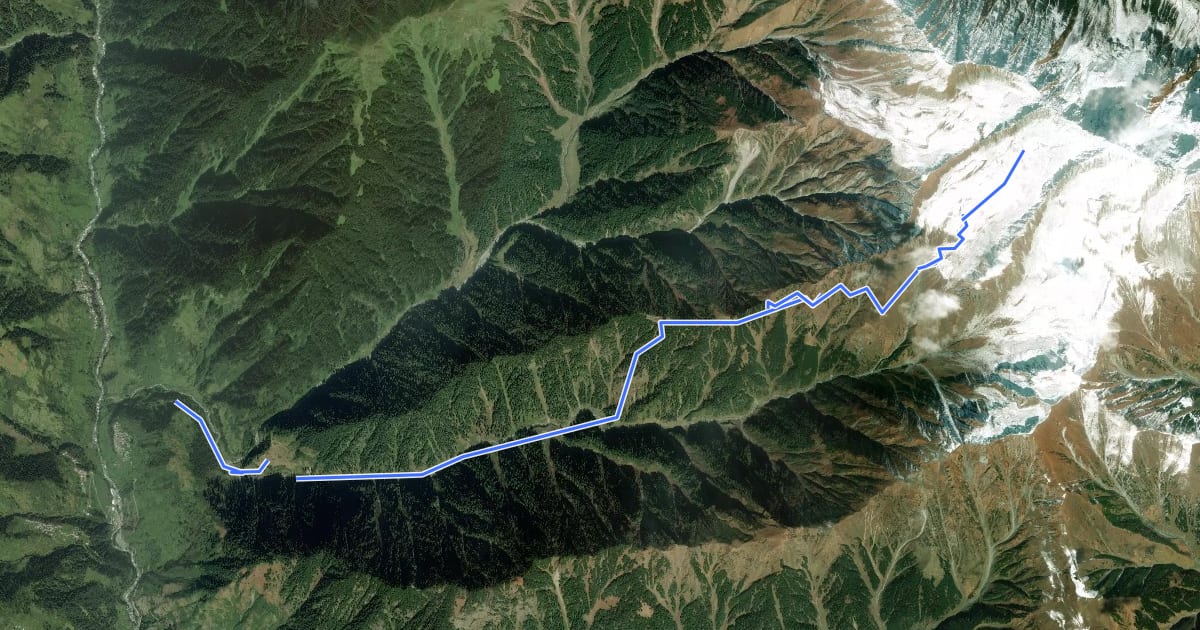 Маршрут Dehnasar Lake на спутниковом снимке