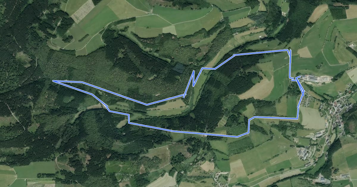 Маршрут Deifeld Rundweg D3 на спутниковом снимке