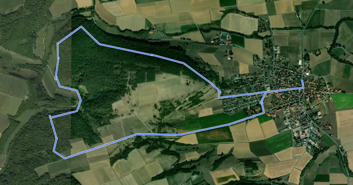 Маршрут Deisel-Rundweg 1 на спутниковом снимке