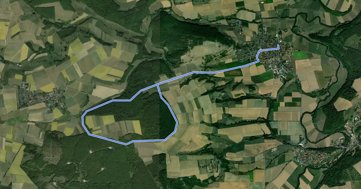 Маршрут Deisel-Rundweg 2 на спутниковом снимке