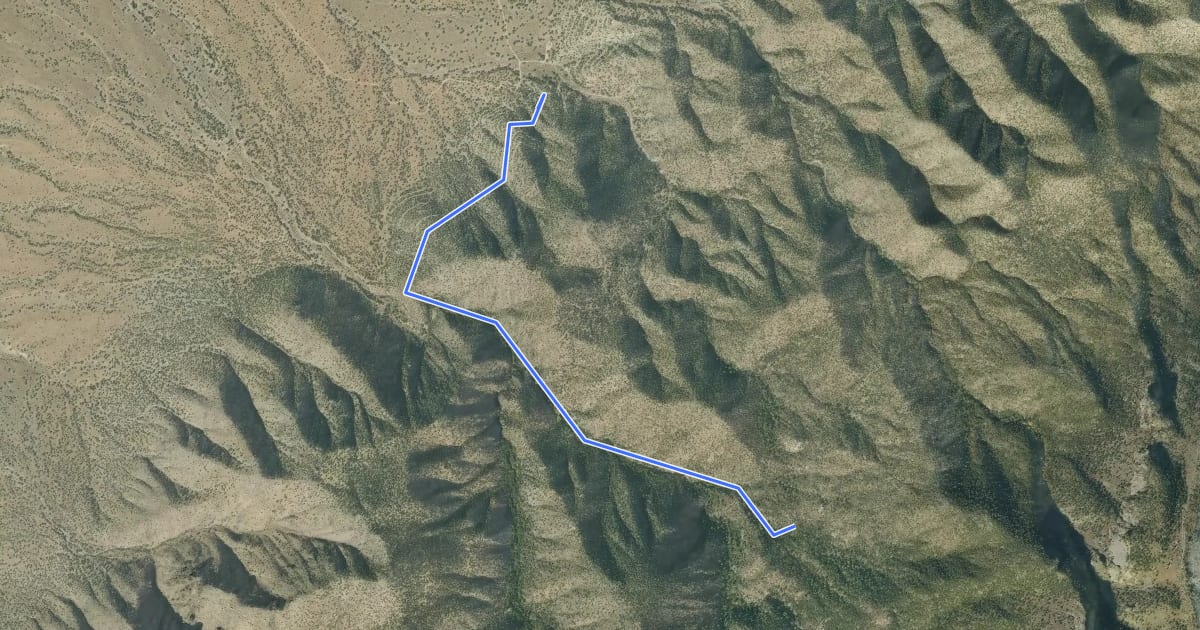 Маршрут Del Agua Trail на спутниковом снимке