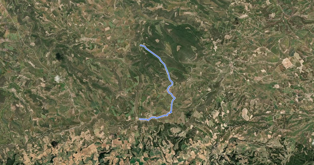 Маршрут Del Santuari de Pinós als Ports. Variant Fonoll - Coll de Forès на спутниковом снимке