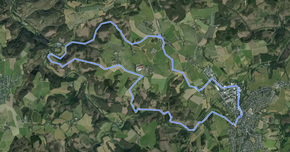 Маршрут Delle Rundweg A15 на спутниковом снимке