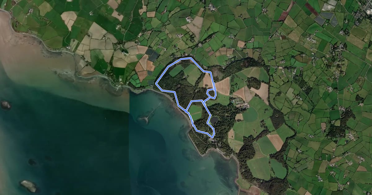Маршрут Demense Walk, Mount Stewart на спутниковом снимке