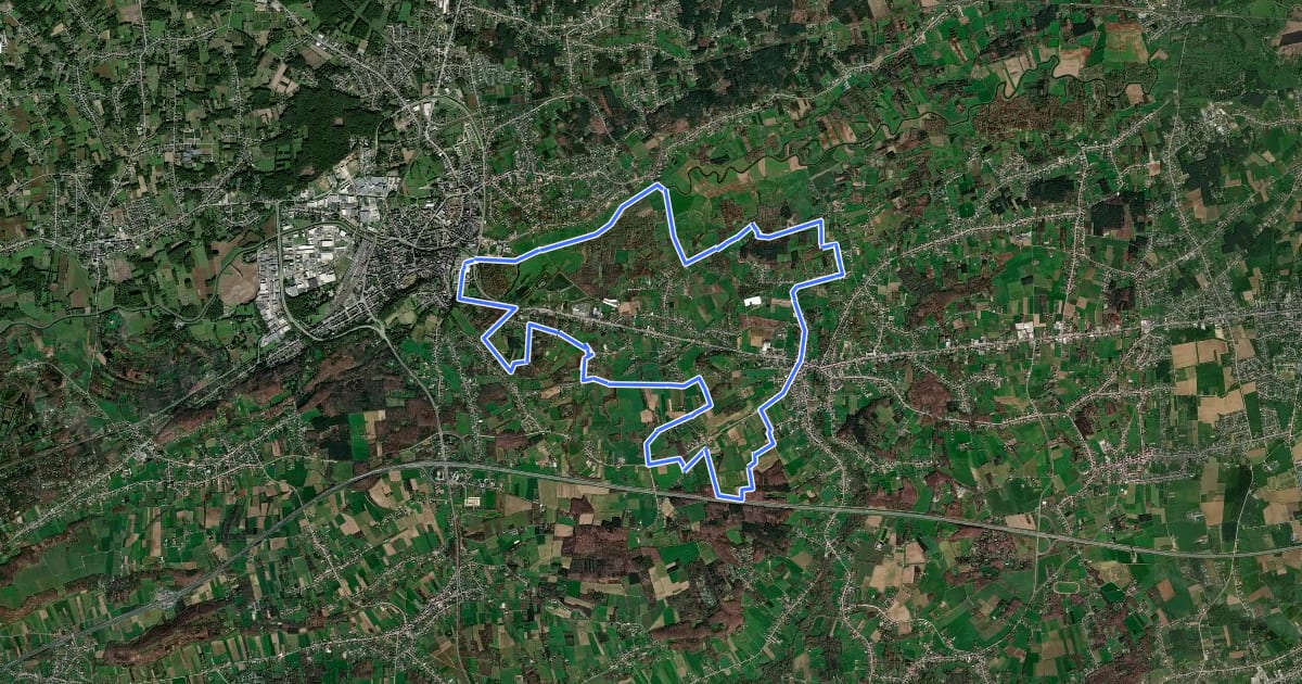 Маршрут Demerlandroute Blauw на спутниковом снимке
