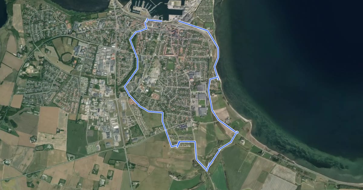 Маршрут Den grønne ring на спутниковом снимке