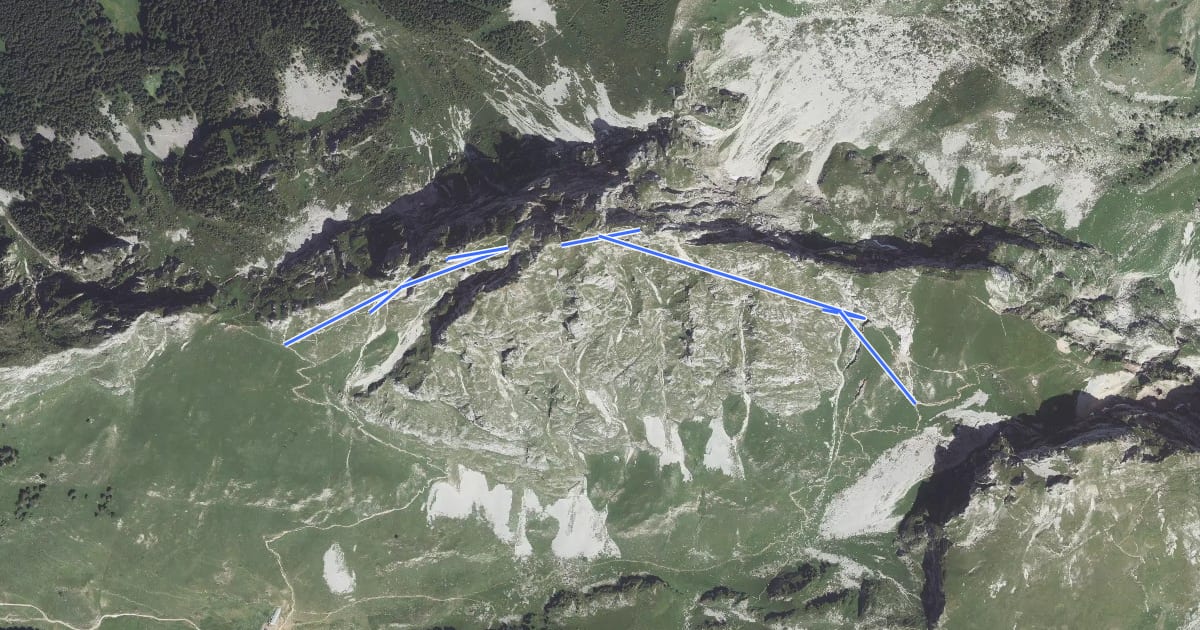 Маршрут Dent d'Oche на спутниковом снимке