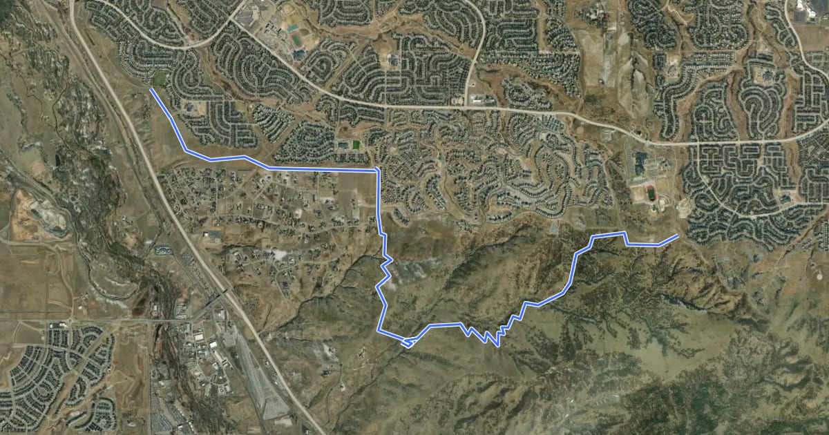 Маршрут Denver Orbital Trail - Segment 8 на спутниковом снимке