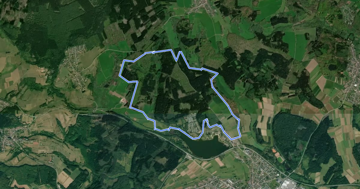 Маршрут Der Hochwälder на спутниковом снимке