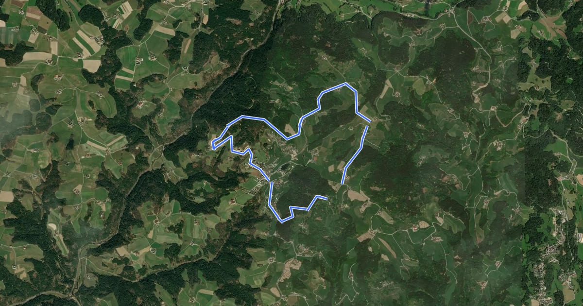 Маршрут Der Naturparkweg на спутниковом снимке