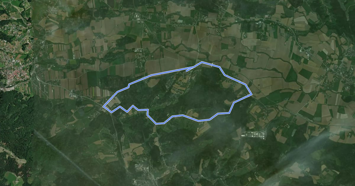 Маршрут Der Petrusweg на спутниковом снимке