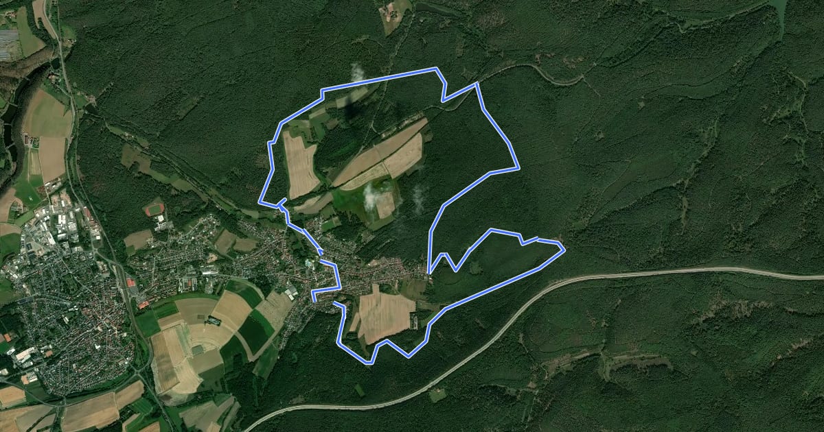 Маршрут Der Schanzenweg на спутниковом снимке