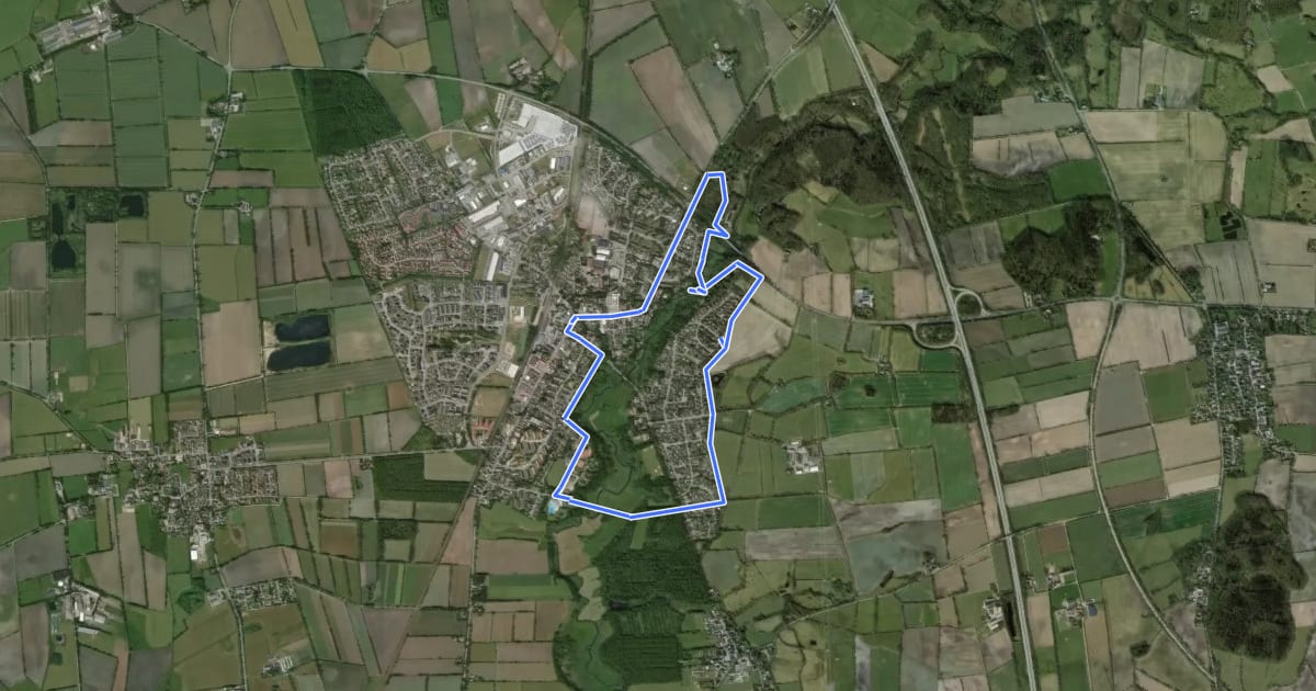 Маршрут Der Wanderweg entlang der Eulenskulpturen на спутниковом снимке