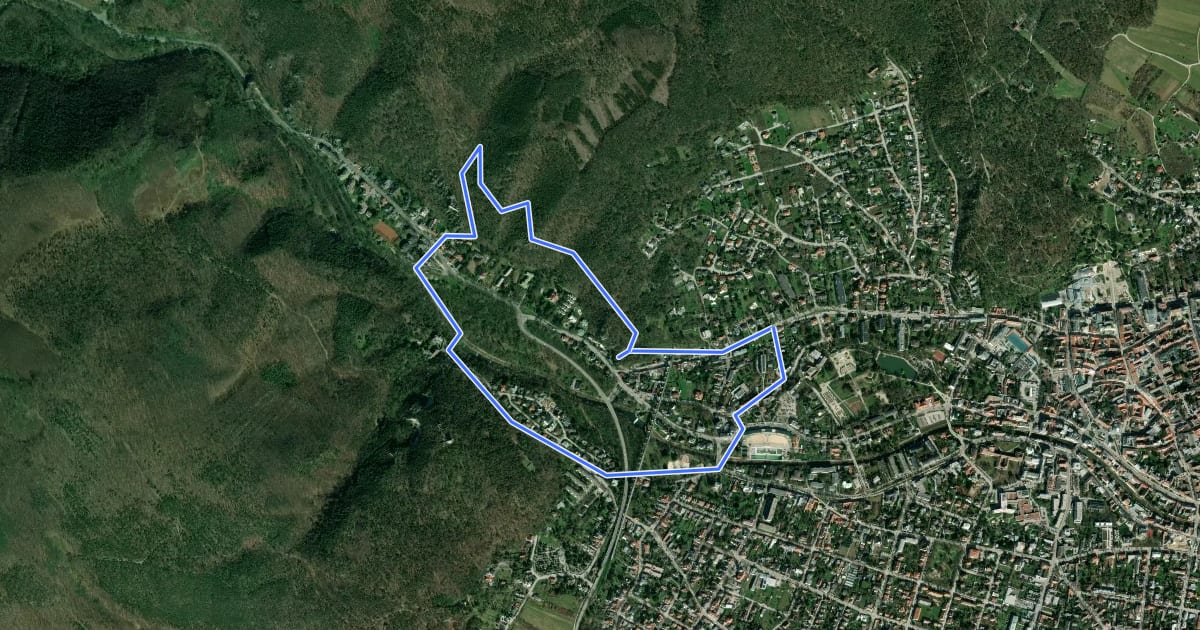 Маршрут Der Weilburgweg на спутниковом снимке