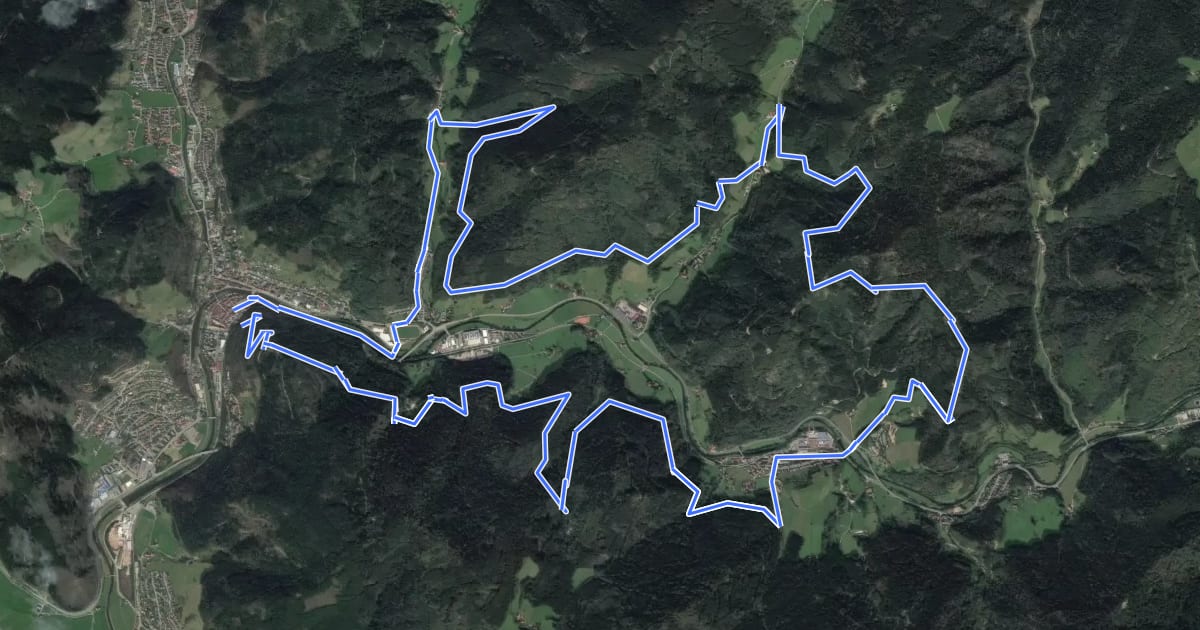 Маршрут Der Wolfacher Rundwanderweg 2.Etappe на спутниковом снимке