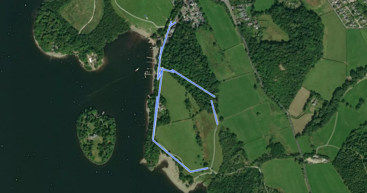 Маршрут Derwent Water and Cockshot Wood Accessible Loop, North Lakes Outdoors на спутниковом снимке