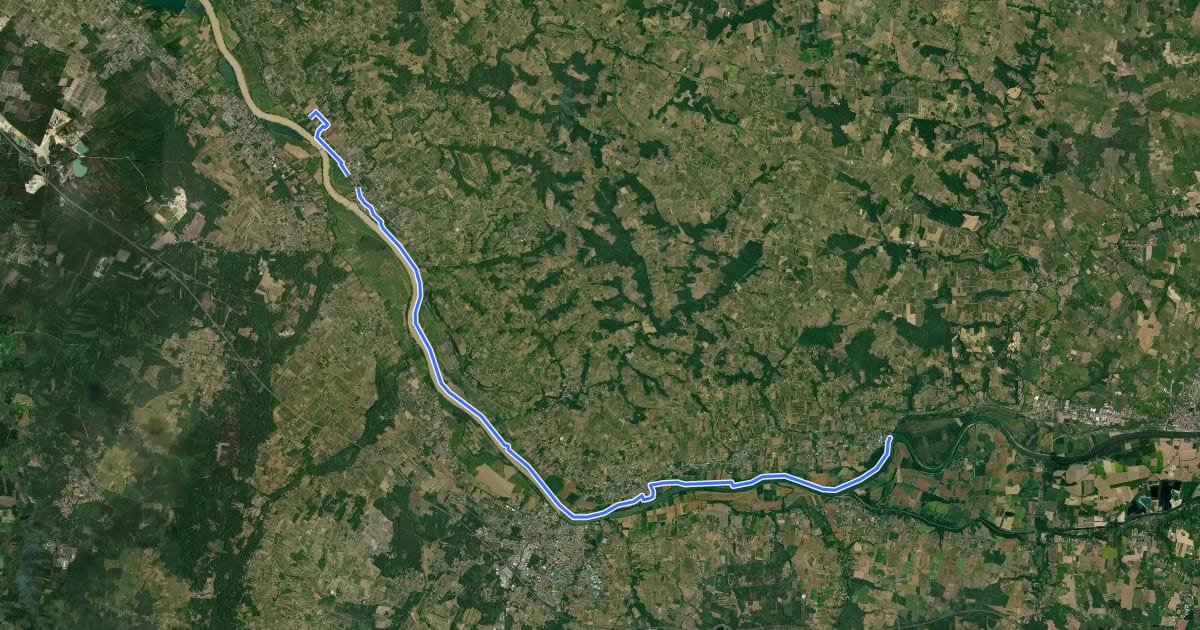 Маршрут Des Bords de Garonne : circuit départemental на спутниковом снимке