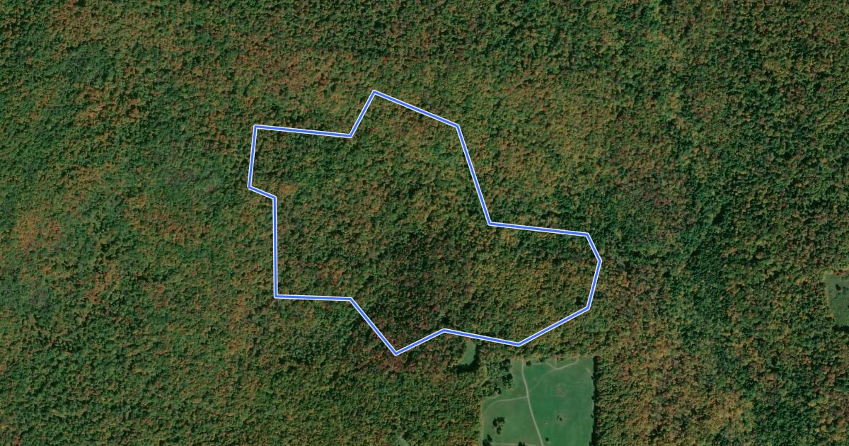 Маршрут Des Courreurs des Bois на спутниковом снимке